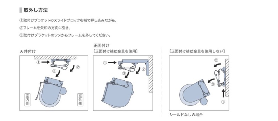 【ロールスクリーン】取外し方法