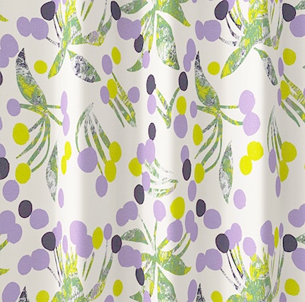 可愛いドットのお花柄遮光カーテン デザインライフ ポポロ (全2色 