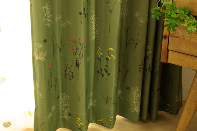 【オーダーカーテン】ジブリ トトロ 魔女の宅急便 遮光3級 ほのぼのとしたかわいいデザイン