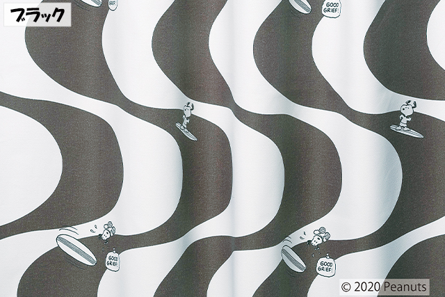 サーフィン コーデ 既製品カーテン 1枚入り Peanuts サーフィンスヌーピー 日本製