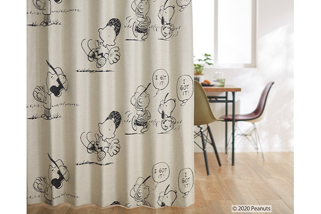 【既製品カーテン：1枚入り】PEANUTS/アイガットイット！（日本製）